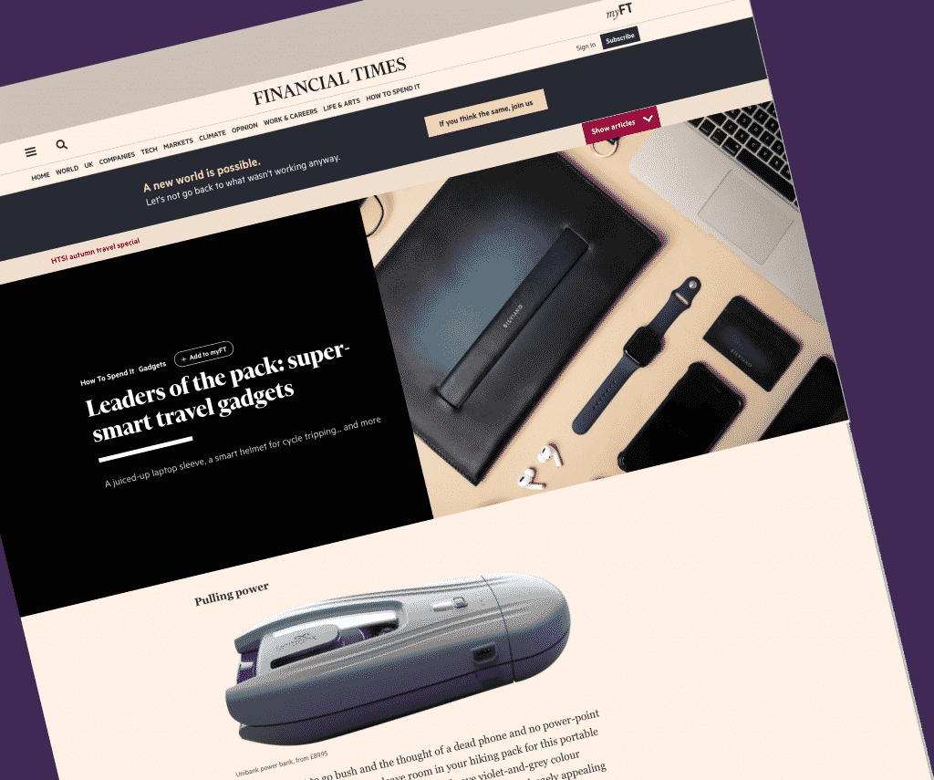 super-smart travel gadgets in the FT
